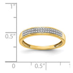 14k 3mm 2-row 1/8 carat Diamond Band