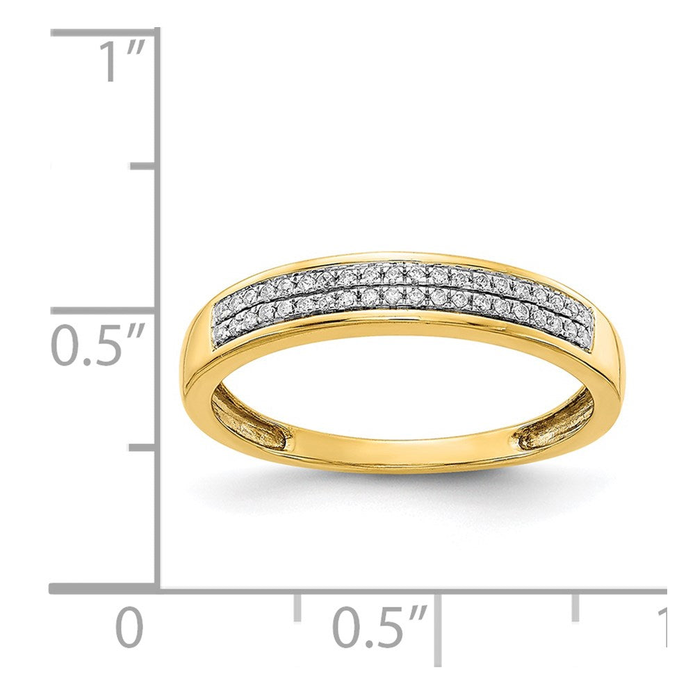 14k 3mm 2-row 1/8 carat Diamond Band