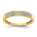 14k 3mm 2-row 1/8 carat Diamond Band