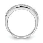 14k White Gold 5mm 3-row 1/2 carat Diamond Band