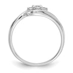14k White Gold 1/10 carat Lab Grown Diamond VS/SI+ G+ Complete Three Stone Ring