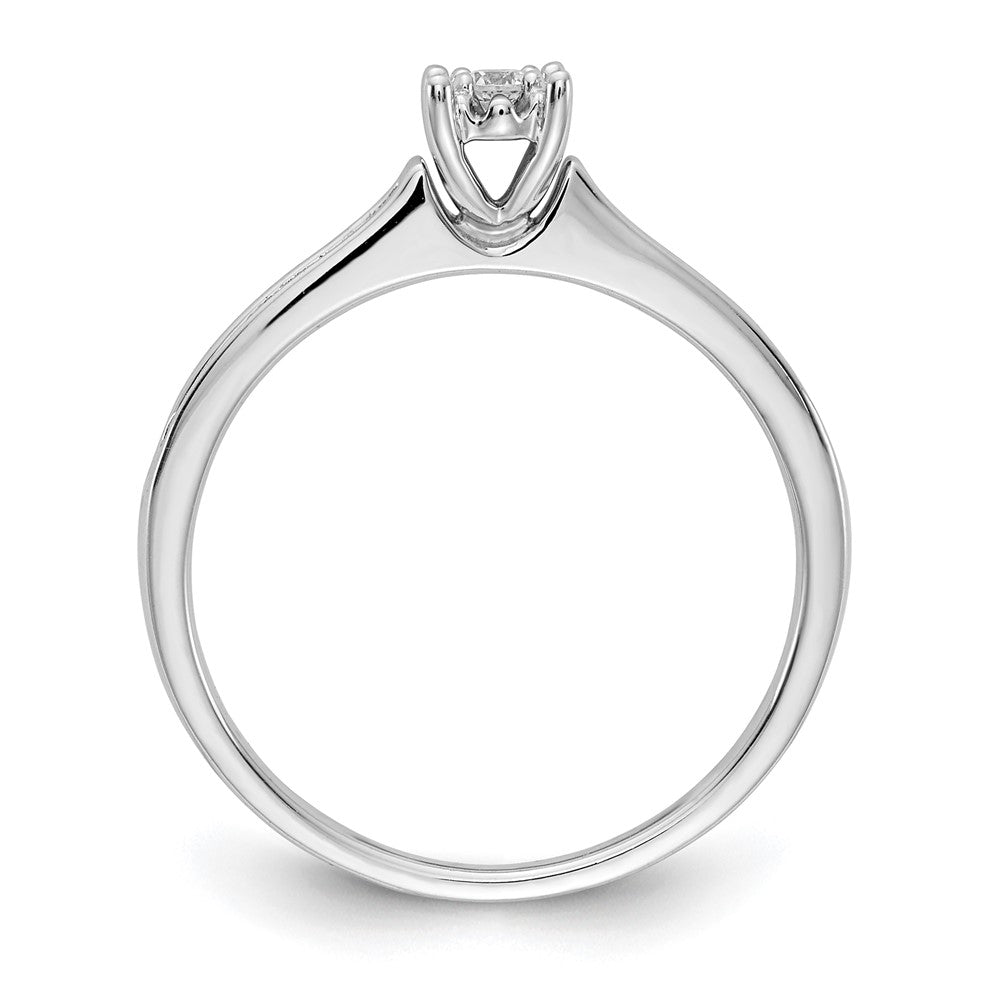 14k White Gold 1/10 carat Diamond Ring
