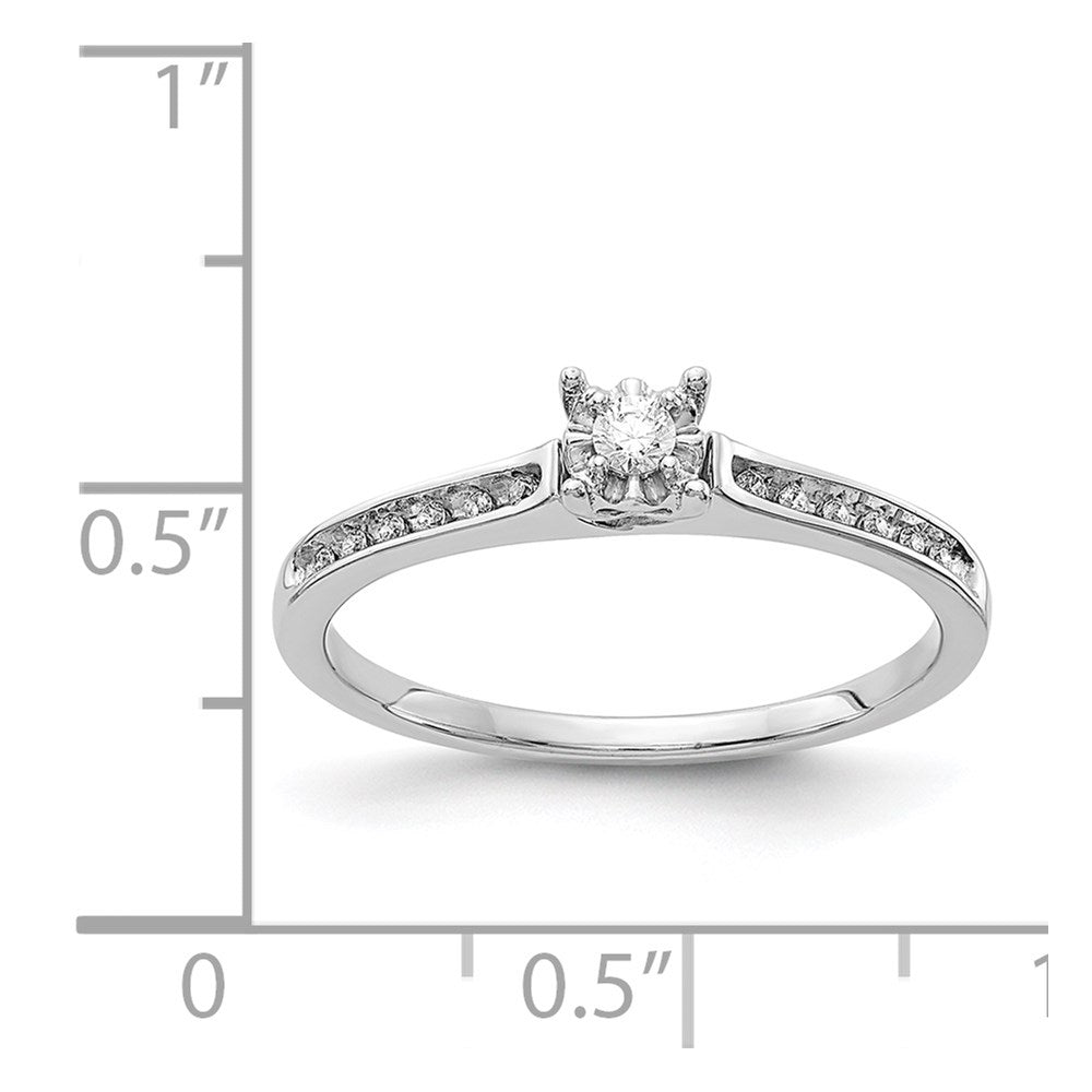 14k White Gold 1/10 carat Diamond Ring