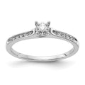 14k White Gold 1/10 carat Diamond Ring