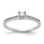 14k White Gold 1/10 carat Diamond Ring