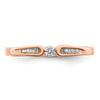 14k Rose Gold 1/8 carat Diamond Ring