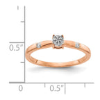 14k Rose Gold 1/15 carat Diamond Cluster Ring