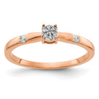 14k Rose Gold 1/15 carat Diamond Cluster Ring