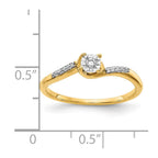 14k 1/15 carat Diamond Bypass Ring