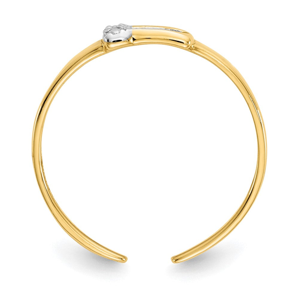 14k .01 carat Diamond Buckle Toe Ring