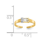 14k .01 carat Diamond Buckle Toe Ring