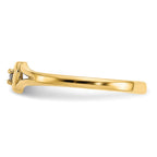 14k .01 carat Diamond Heart Toe Ring