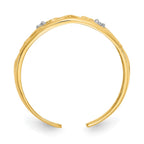 14k .02 carat Diamond Scroll Toe Ring