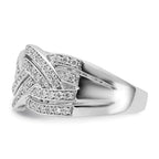 14k White Gold Woven 1/2 carat Diamond Ring