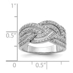 14k White Gold Woven 1/2 carat Diamond Ring