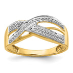 14k Polished 1/6 carat Diamond Ring