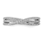 14k White Gold 1/4 carat Diamond 3-Strand Ring
