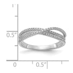 14k White Gold 1/4 carat Diamond 3-Strand Ring