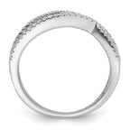 14k White Gold 1/4 carat Diamond 3-Strand Ring
