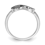 14k White Gold 1/10 carat Black Diamond Infinity Ring