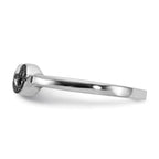 14k White Gold 1/10 carat Black Diamond Infinity Ring