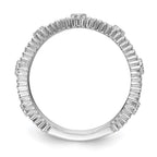 14k White Gold 1/4 carat Diamond Vintage Band