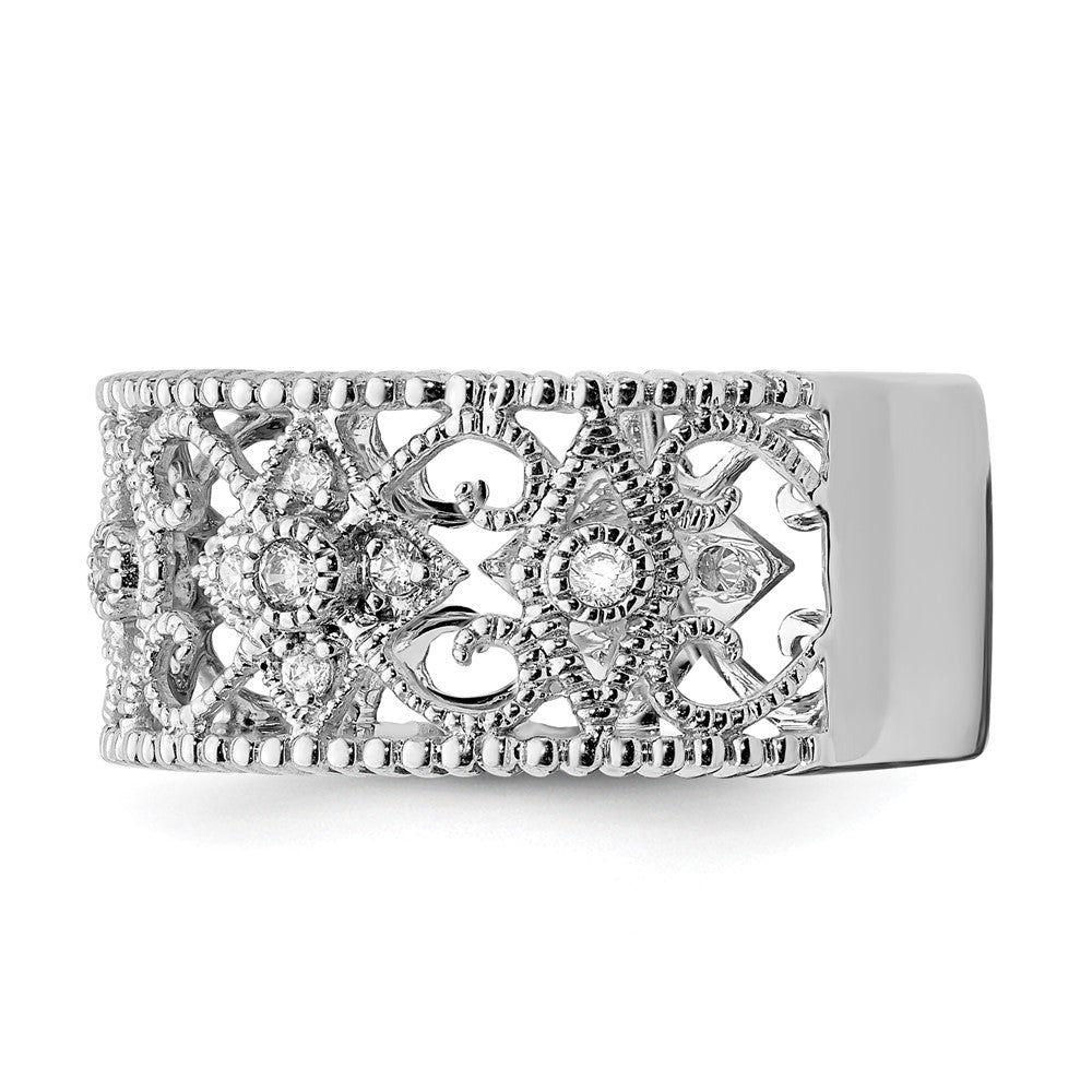 14k White Gold 1/4 carat Lab Grown Diamond VS/SI+ G+ Complete Fashion Band