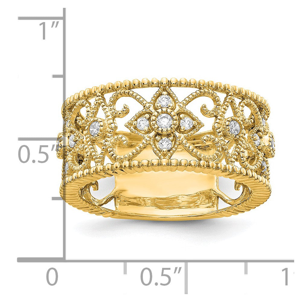 14k 1/4 carat Lab Grown Diamond VS/SI+ G+ Complete Fashion Band
