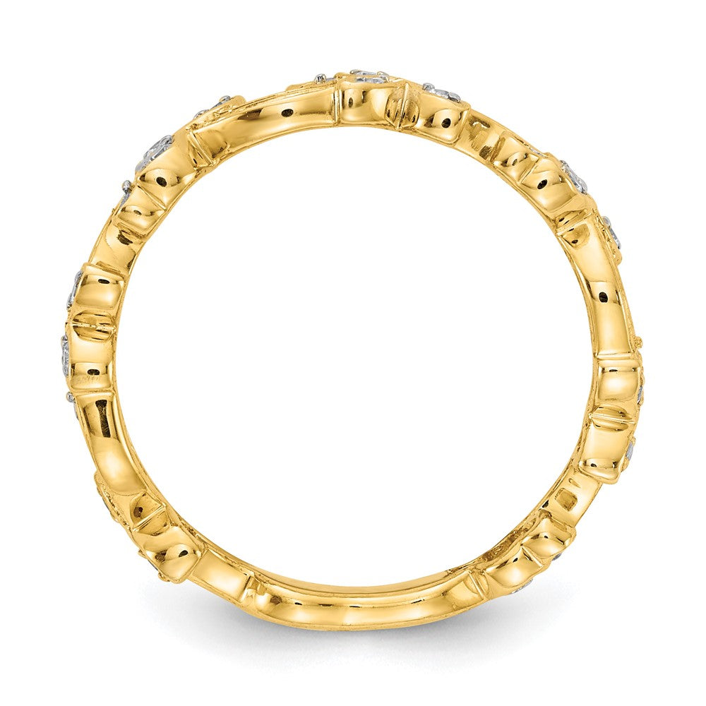 14k 1/5 carat Diamond Floral Band