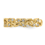 14k 1/5 carat Diamond Floral Band