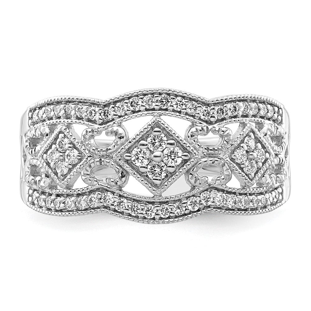 14k White Gold 1/4 carat Diamond Vintage Ring