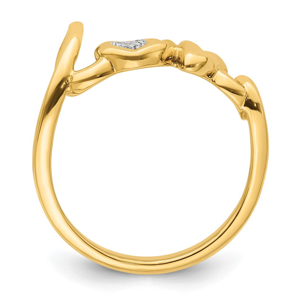 14k Diamond LOVE Ring