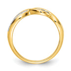 14k and White Rhodium Diamond MOM Ring