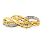 14k and White Rhodium Diamond MOM Ring
