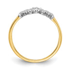 14k and White Rhodium Diamond MOM Ring
