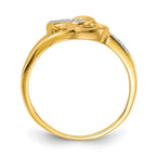 14k 1/10 carat Diamond Two Intertwined Hearts Ring