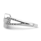14k White Gold 1/8 carat Diamond Heart Ring