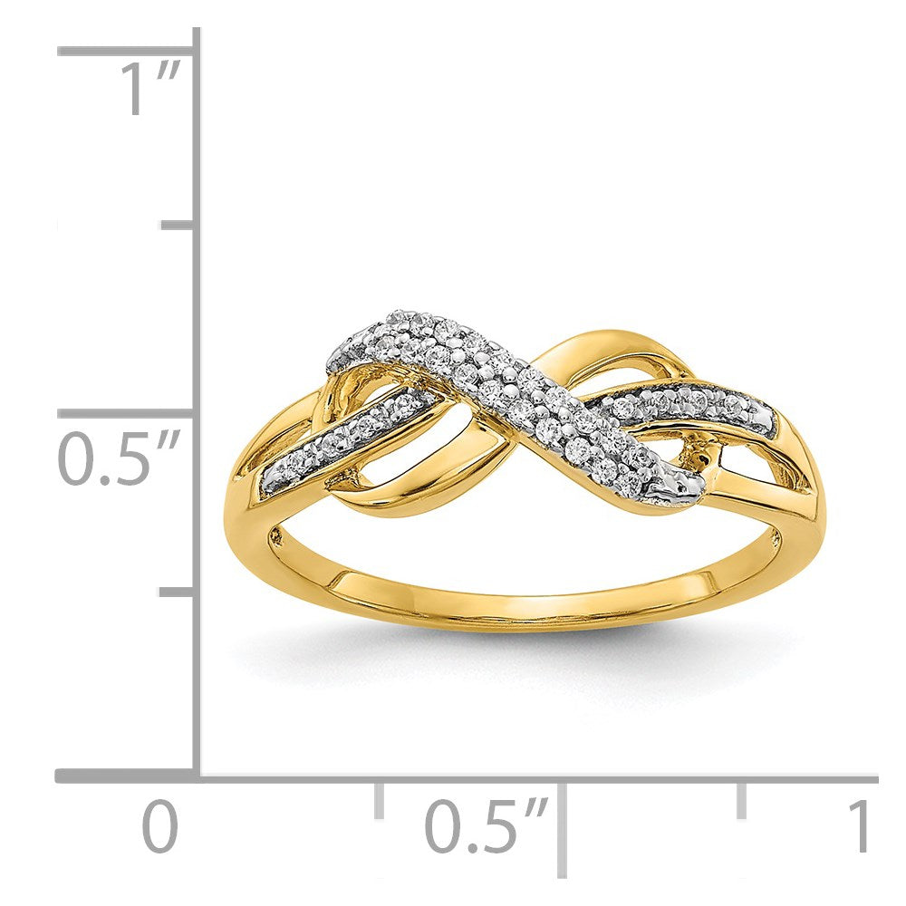 14k 1/10 carat Diamond Infinity Symbol Ring
