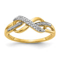 14k 1/10 carat Diamond Infinity Symbol Ring