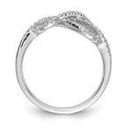 14k White Gold 1/4 carat Diamond Celtic Knot/Infinity Ring