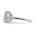 14k White Gold 1/4 carat Diamond Celtic Knot/Infinity Ring