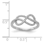 14k White Gold 1/4 carat Diamond Celtic Knot/Infinity Ring