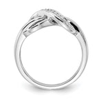 14k White Gold 1/15 carat Diamond Infinity Ring