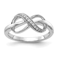 14k White Gold 1/15 carat Diamond Infinity Ring