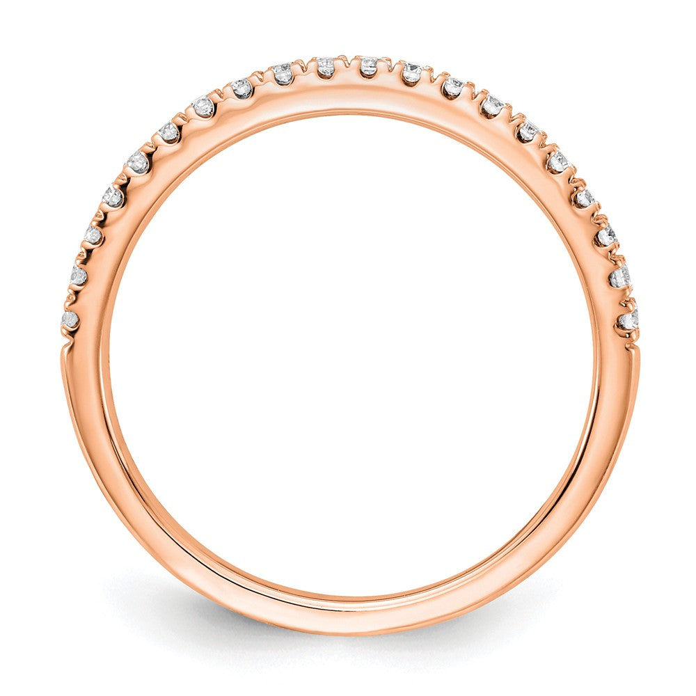 14k Rose Gold 1/4 carat Lab Grown Diamond VS/SI+ G+ Complete Wedding Band