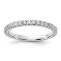 14k White Gold 1/3 carat Lab Grown Diamond VS/SI+ G+ Complete Wedding Band