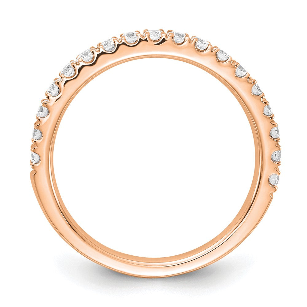14k Rose Gold 1/2 carat Lab Grown Diamond VS/SI+ G+ Complete Wedding Band