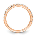 14k Rose Gold 1/2 carat Lab Grown Diamond VS/SI+ G+ Complete Wedding Band