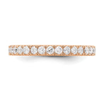 14k Rose Gold 1/2 carat Lab Grown Diamond VS/SI+ G+ Complete Wedding Band