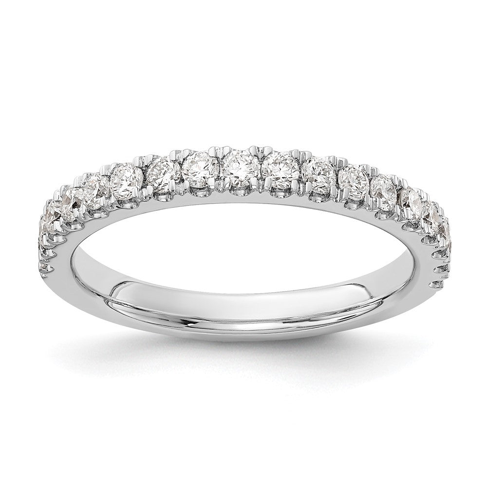14k White Gold 1/2 carat Lab Grown Diamond VS/SI+ G+ Complete Wedding Band